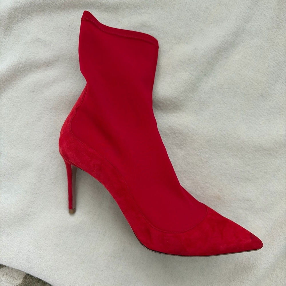 Aquazzura Vibrant Red Heeled Boot